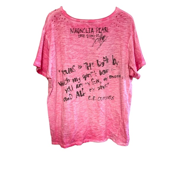 Magnolia pearl moon phase T-shirt orbital velocity graphic boyfriend distressed - Picture 4 of 16